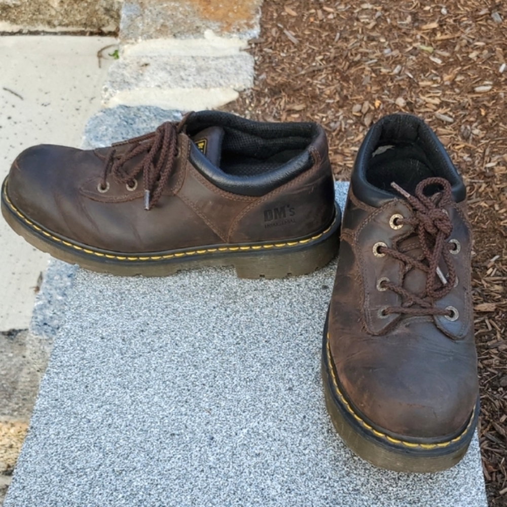 Dr. Martens Naseby Brown Leather Industrial Soft Toe Work Shoes Men's Size 13
